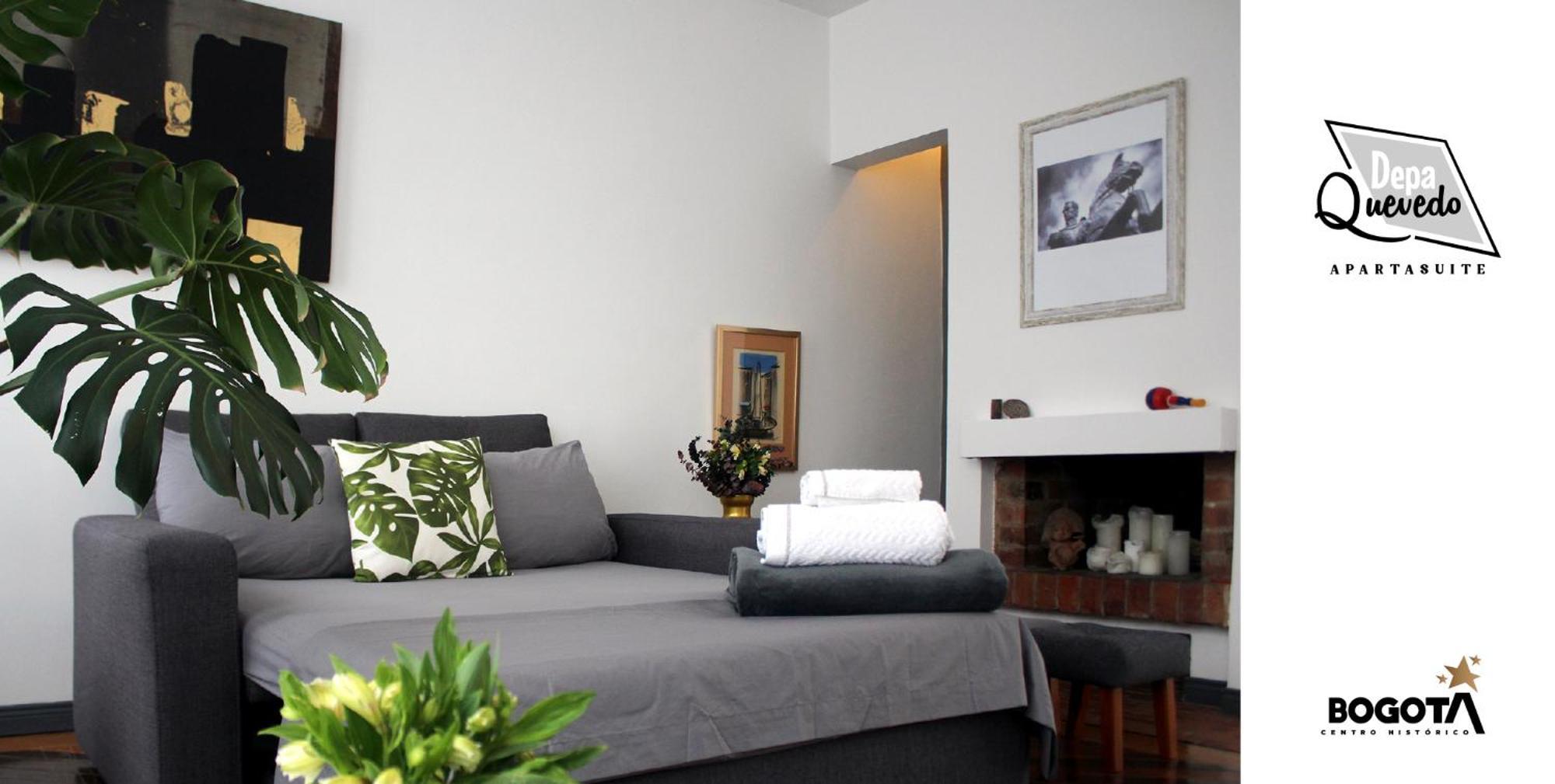 Depa Quevedo - Trendy Revamped Flat - Exceptional Spot In Bogota'S Historic Colonial Square - Candelaria 外观 照片